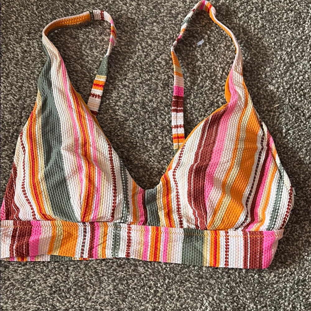 Colorful Striped Halter Bralette